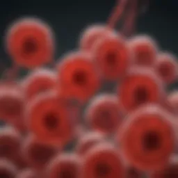 Illustration of sickle-shaped red blood cells