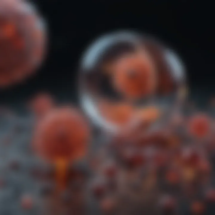 High-resolution image of nanoparticles under a microscope