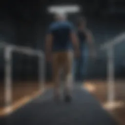 Patient engaging in gait analysis with a therapist