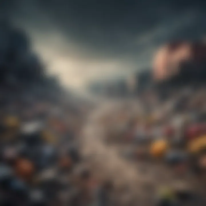 A visually striking infographic showcasing different types of waste and their environmental impact.