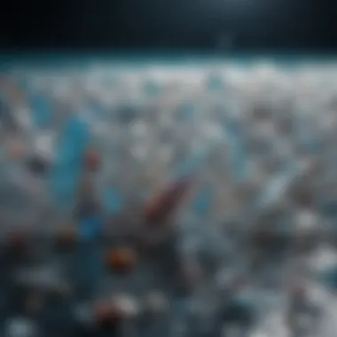 The Hidden Threat: Microplastics in Ocean Water Microscopic view of microplastics in ocean water