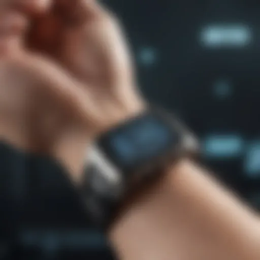 High-tech wrist sensor showcasing advanced features