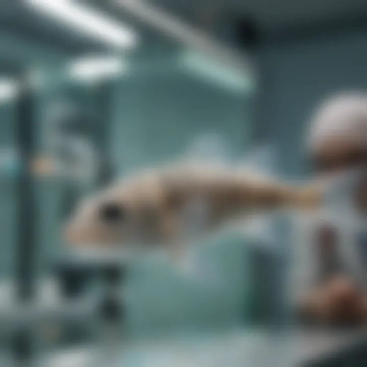 Zebrafish in a research lab setting focused on oncology